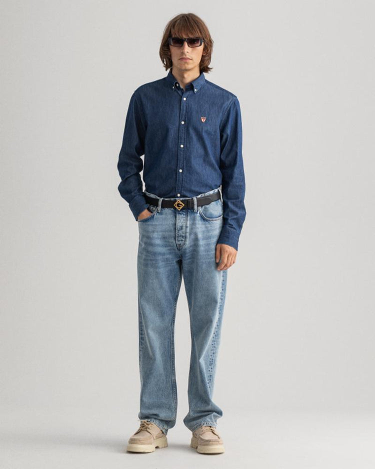 Gant Apparel Mens REG INDIGO BANNER SHIELD BD 989/DARK INDIGO