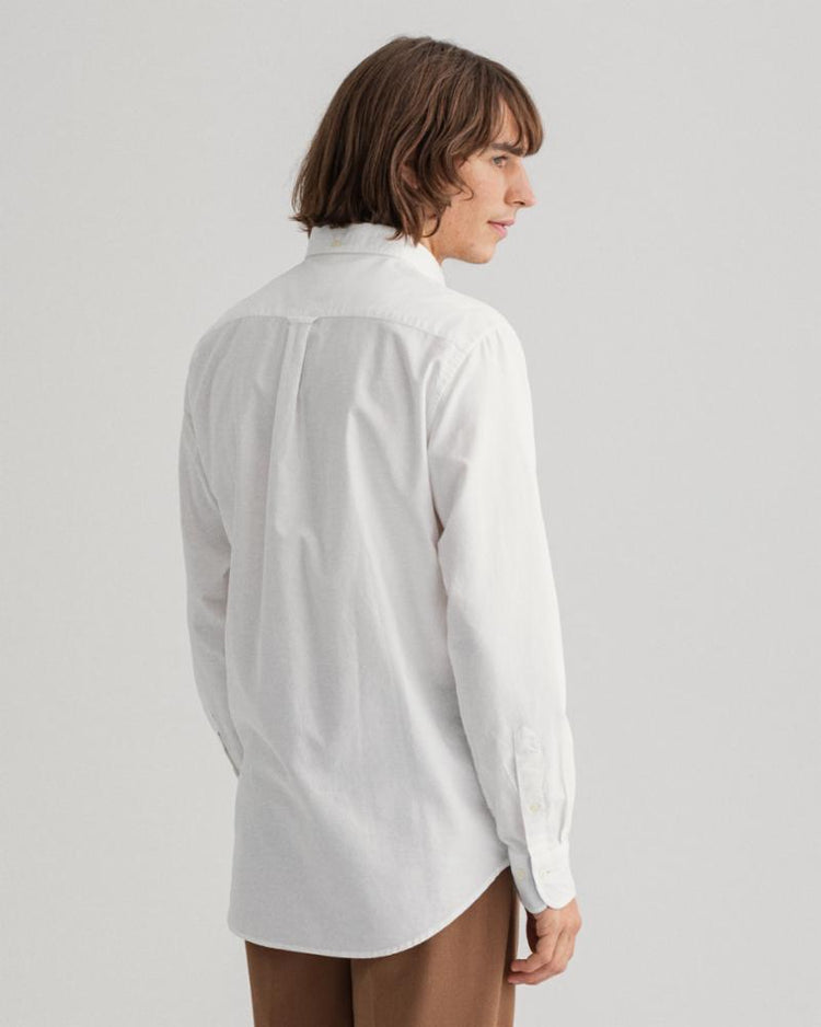 Gant Apparel Mens REG OXF GANT BANNER SHIELD BD 110/WHITE