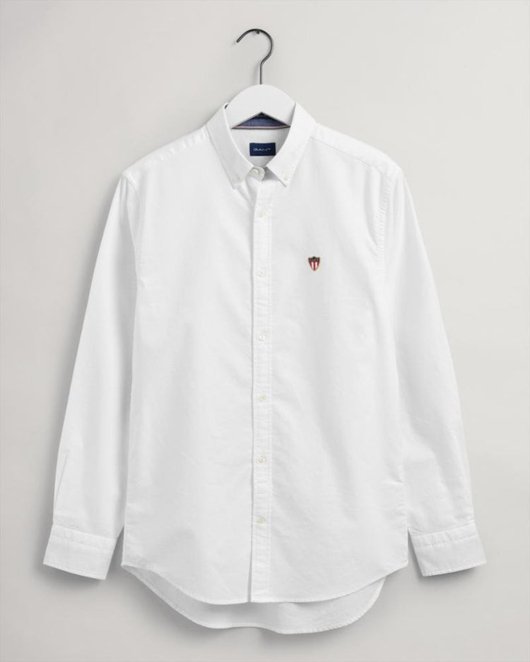 Gant Apparel Mens REG OXF GANT BANNER SHIELD BD 110/WHITE