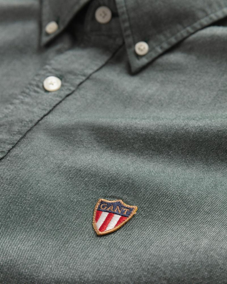 Gant Apparel Mens REG OXF GANT BANNER SHIELD BD 374/TARTAN GREEN