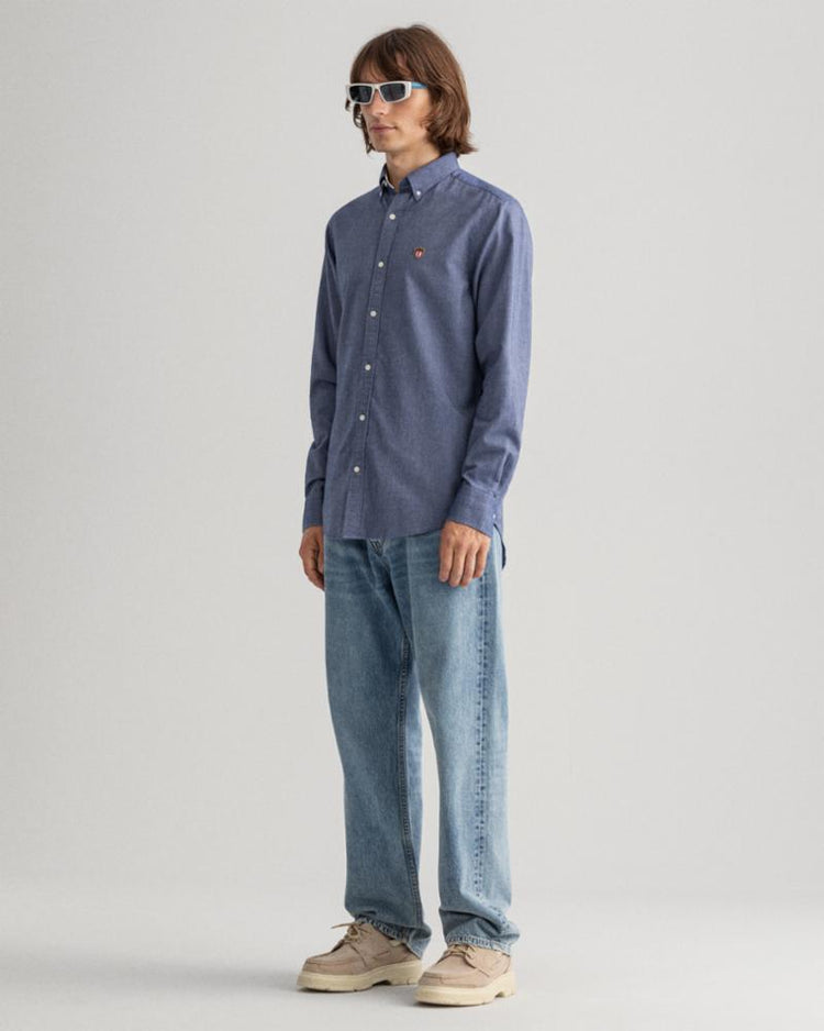 Gant Apparel Mens REG OXF GANT BANNER SHIELD BD 423/PERSIAN BLUE