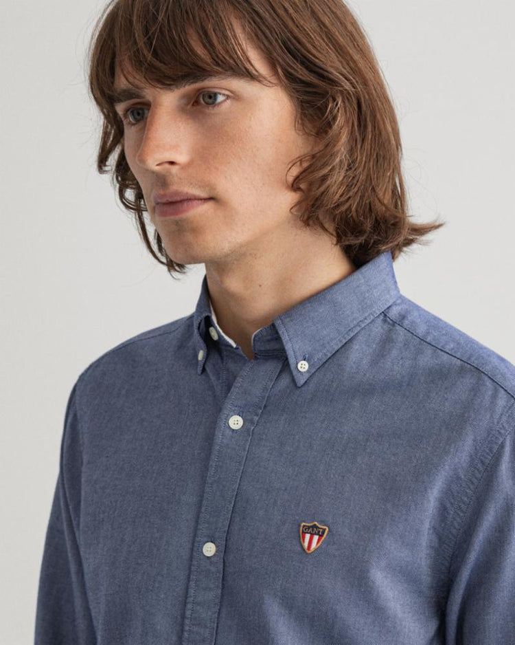 Gant Apparel Mens REG OXF GANT BANNER SHIELD BD 423/PERSIAN BLUE