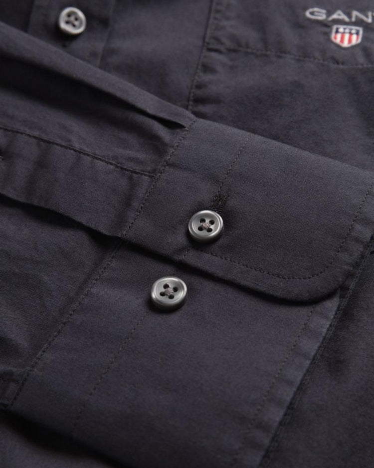 Gant Apparel Mens REG BROADCLOTH BD 5/BLACK