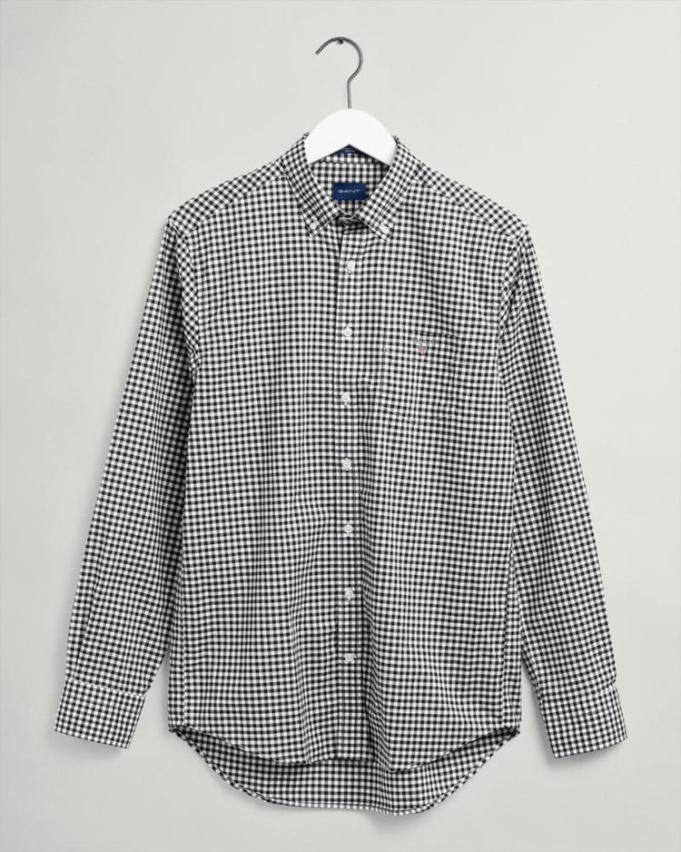 Gant Apparel Mens REG BROADCLOTH GINGHAM BD 5/BLACK