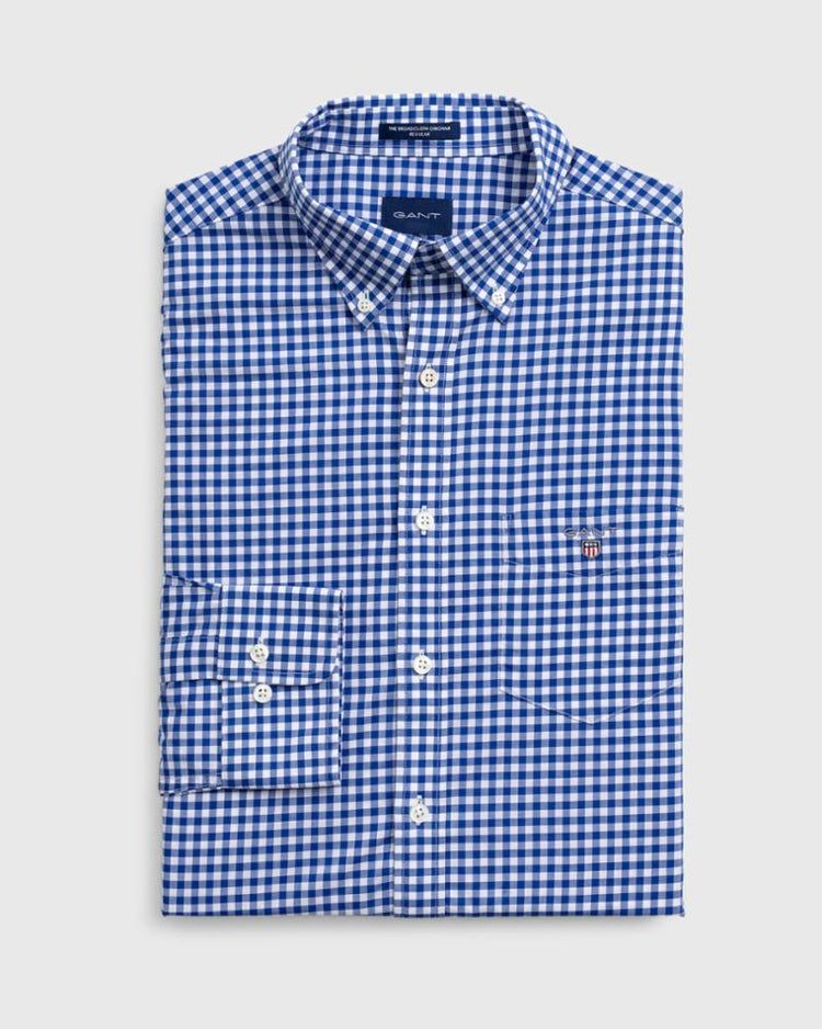 Gant Apparel Mens REG BROADCLOTH GINGHAM BD 436/COLLEGE BLUE
