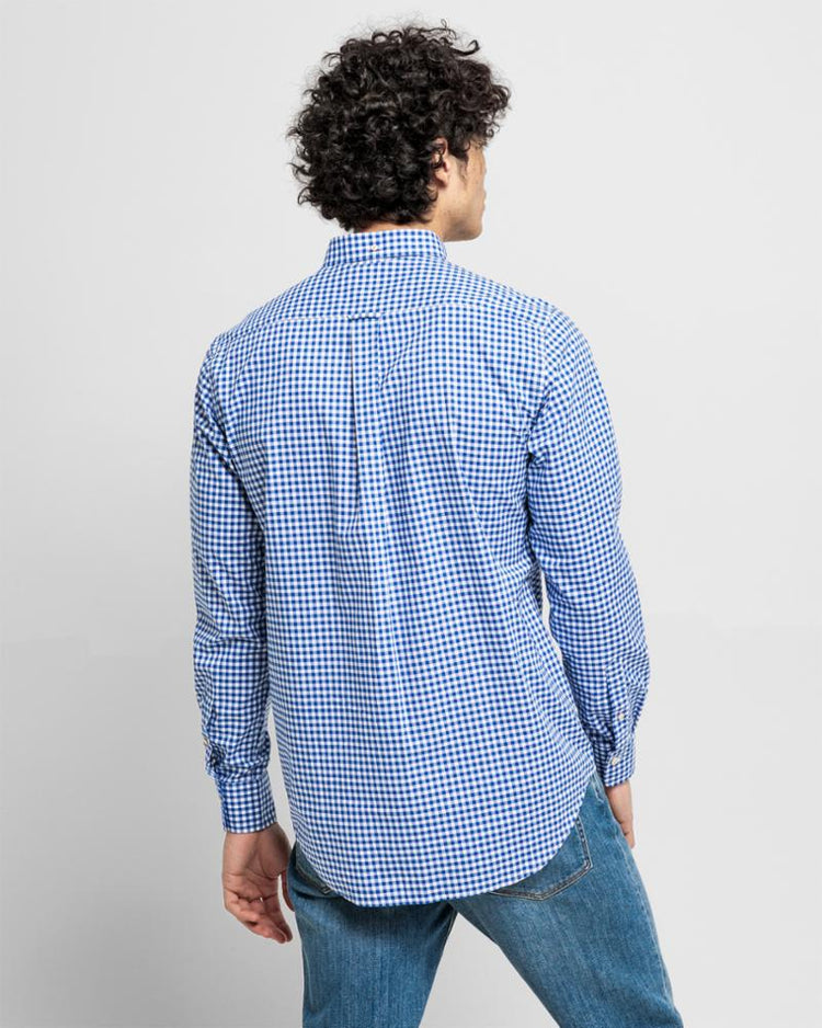 Gant Apparel Mens REG BROADCLOTH GINGHAM BD 436/COLLEGE BLUE