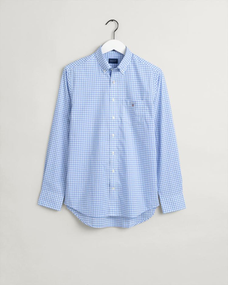 Gant Apparel Mens REG BROADCLOTH GINGHAM BD 468/CAPRI BLUE