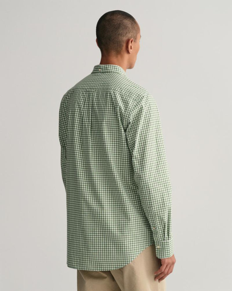 Gant Apparel Mens REG BROADCLOTH GINGHAM BD 308/LEAF GREEN