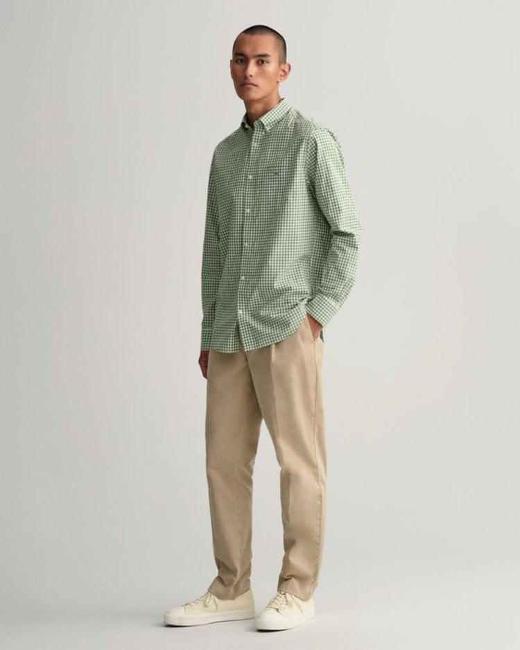 Gant Apparel Mens REG BROADCLOTH GINGHAM BD 308/LEAF GREEN