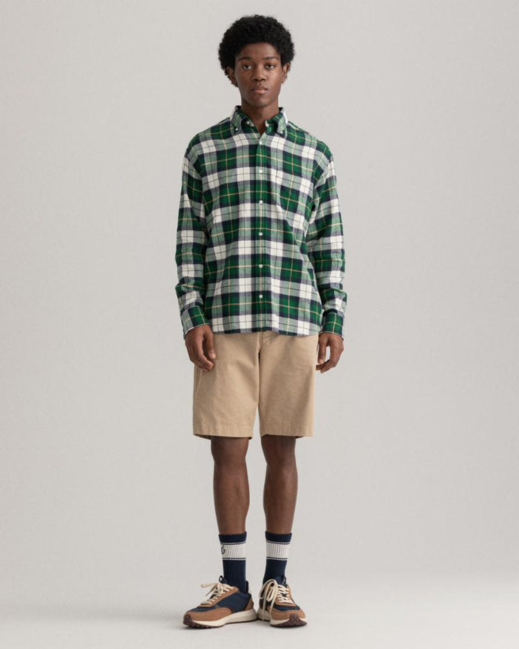 Gant Apparel Mens REL TEXTURE CHECK SHIRT BD 338/FOREST GREEN