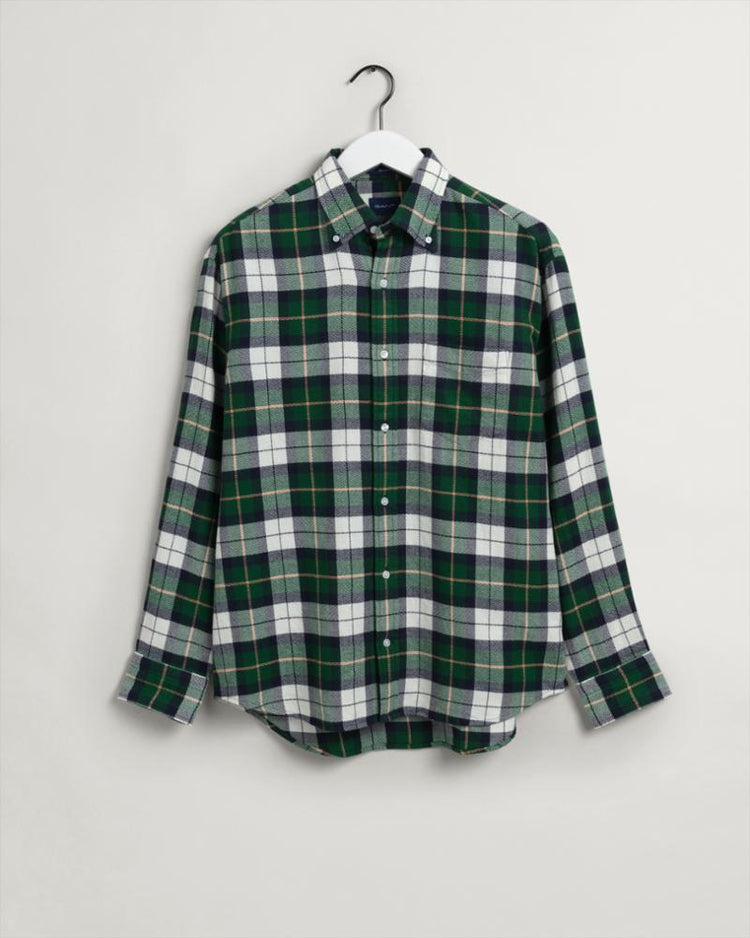 Gant Apparel Mens REL TEXTURE CHECK SHIRT BD 338/FOREST GREEN