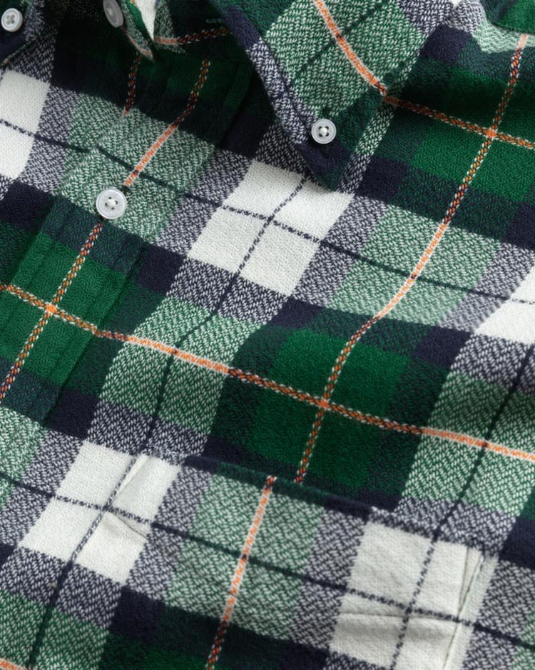 Gant Apparel Mens REL TEXTURE CHECK SHIRT BD 338/FOREST GREEN