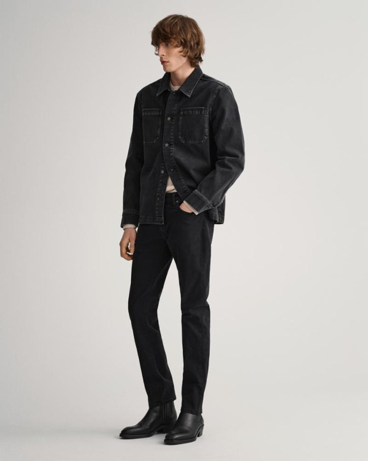 Gant Apparel Mens DENIM OVERSHIRT 953/BLACK VINTAGE