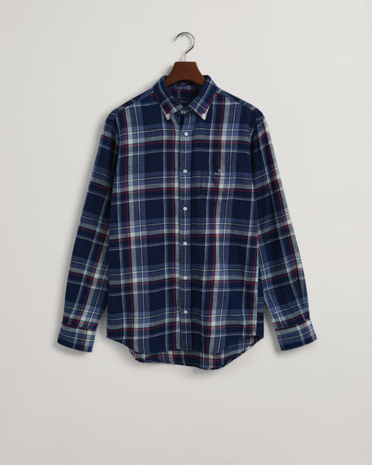 Gant Apparel Mens REG UT INDIGO PLAID SHIRT 989/DARK INDIGO