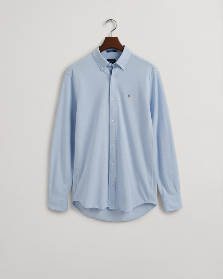 Gant Apparel Mens REG JERSEY PIQUE SHIRT 468/CAPRI BLUE