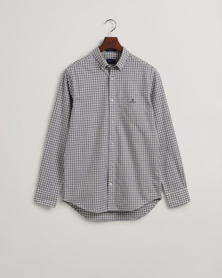 Gant Apparel Mens REG SMALL TARTAN TWILL SHIRT 113/EGGSHELL