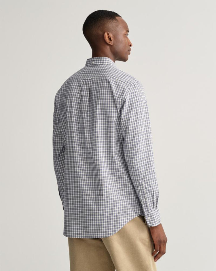 Gant Apparel Mens REG SMALL TARTAN TWILL SHIRT 113/EGGSHELL