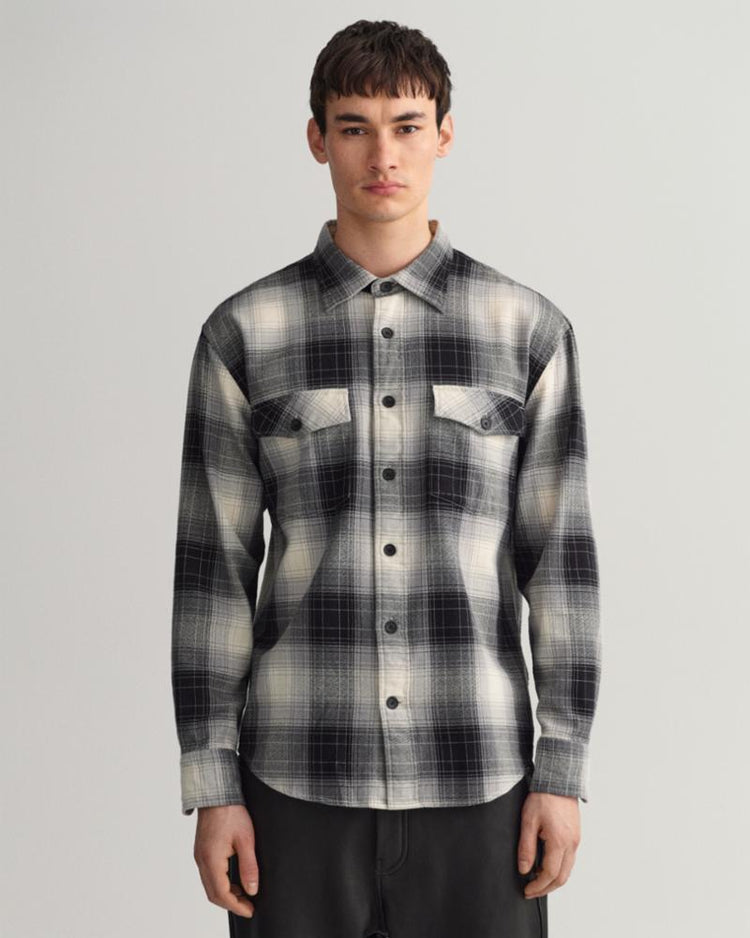 Gant Apparel Mens REL SHADOW CHECK SHIRT 5/BLACK
