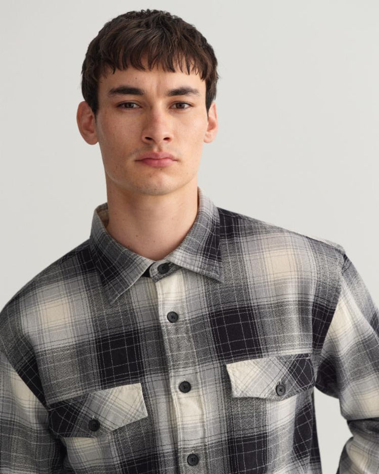 Gant Apparel Mens REL SHADOW CHECK SHIRT 5/BLACK