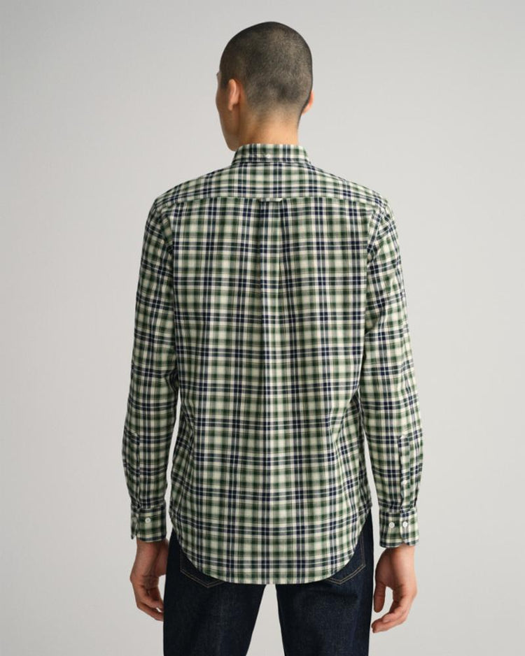 Gant Apparel Mens REG BROADCLOTH TARTAN SHIRT 338/FOREST GREEN