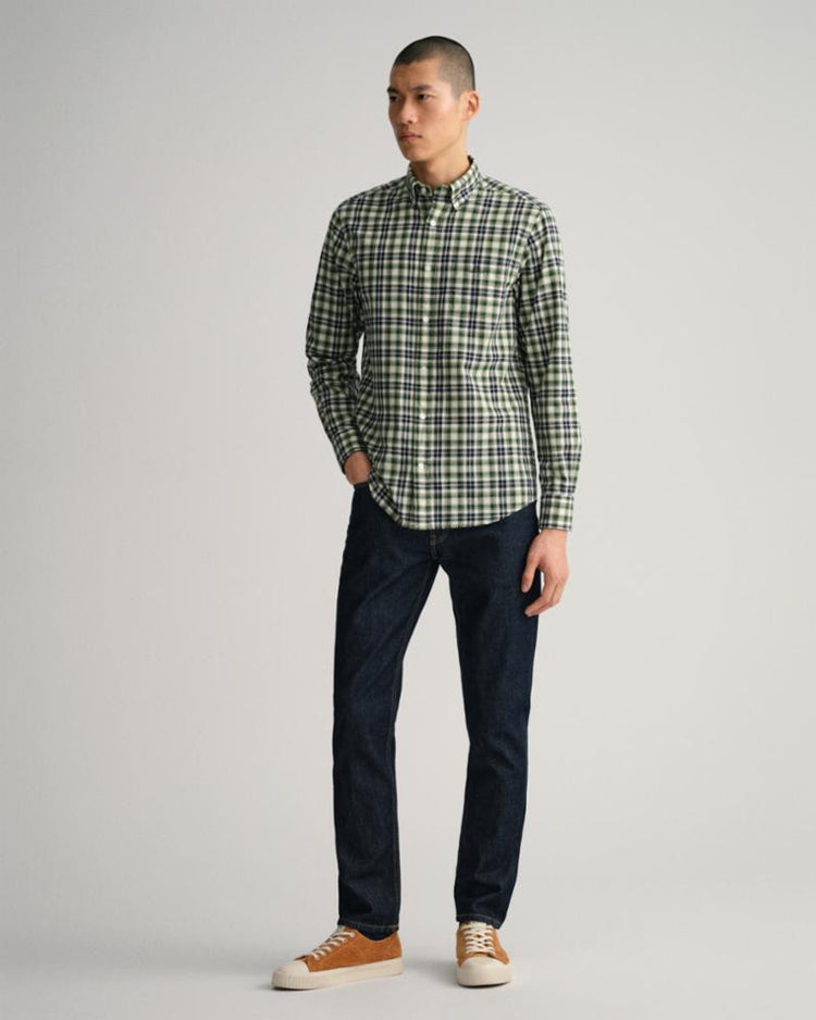 Gant Apparel Mens REG BROADCLOTH TARTAN SHIRT 338/FOREST GREEN