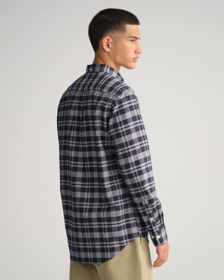 Gant Apparel Mens REG OXFORD CHECK SHIRT 433/EVENING BLUE