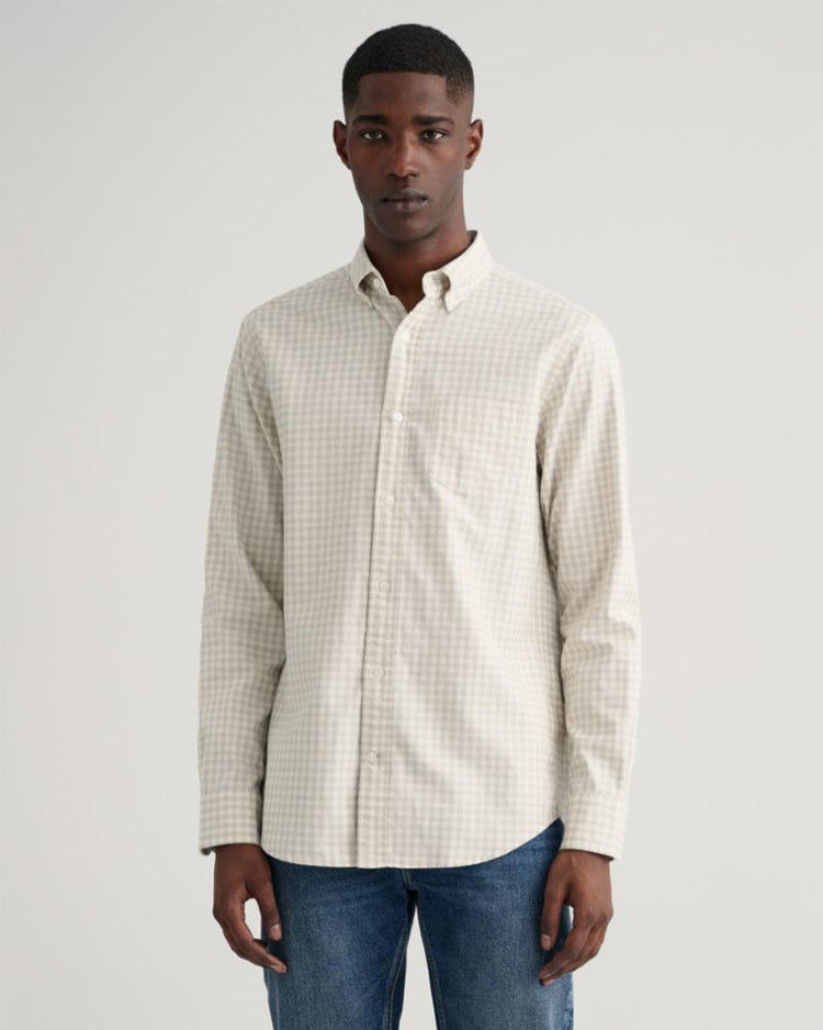Gant Apparel Mens REG JASPE GINGHAM SHIRT 130/CREAM