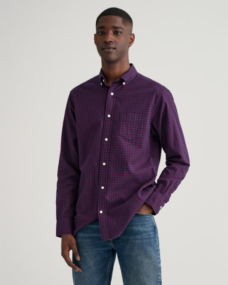 Gant Apparel Mens REG JASPE GINGHAM SHIRT 604/PLUMPED RED