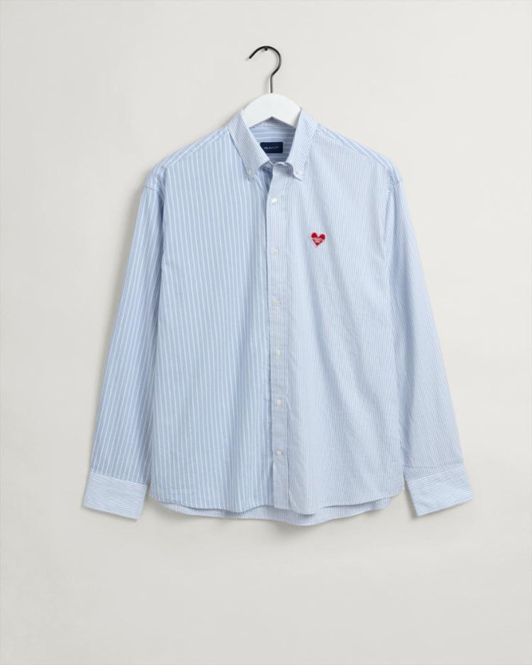 Gant Apparel Mens CV. REL COLLEGIATE HEART SHIRT 420/HAMPTONS BLUE