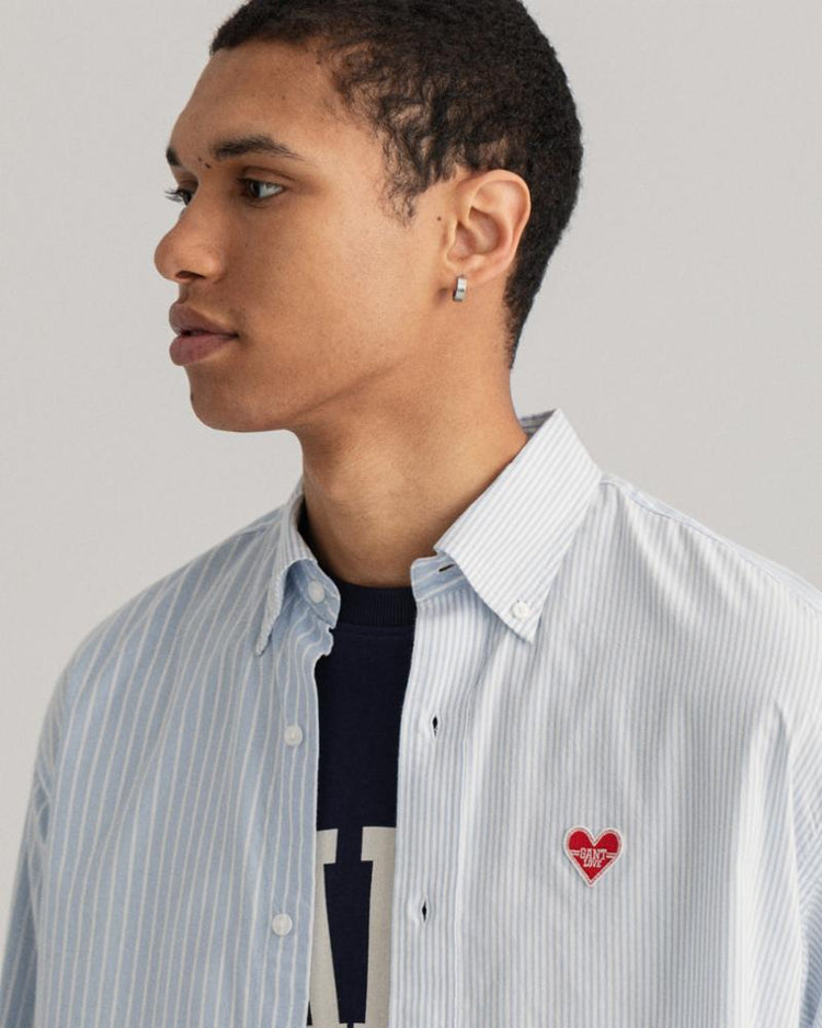 Gant Apparel Mens CV. REL COLLEGIATE HEART SHIRT 420/HAMPTONS BLUE
