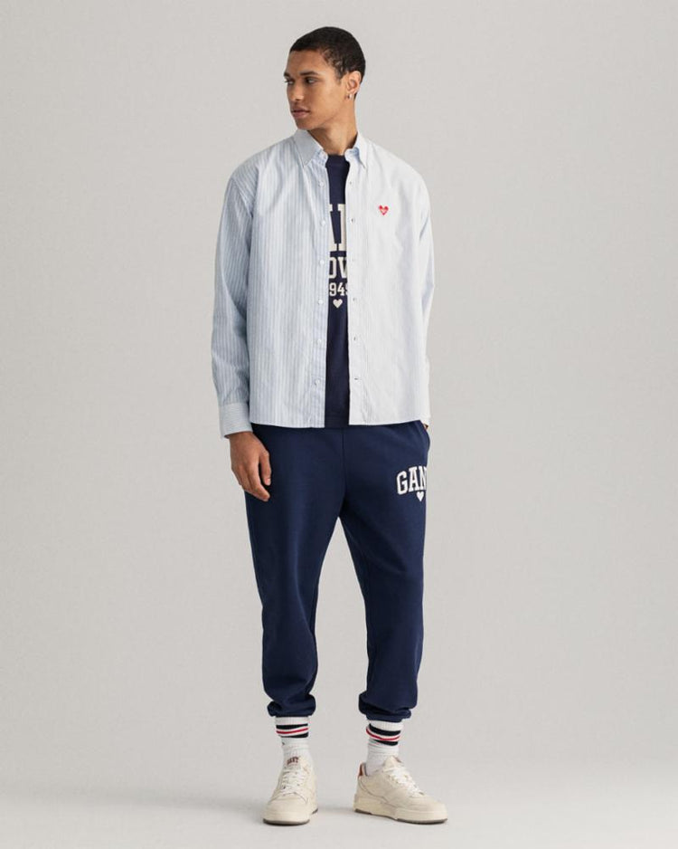 Gant Apparel Mens CV. REL COLLEGIATE HEART SHIRT 420/HAMPTONS BLUE