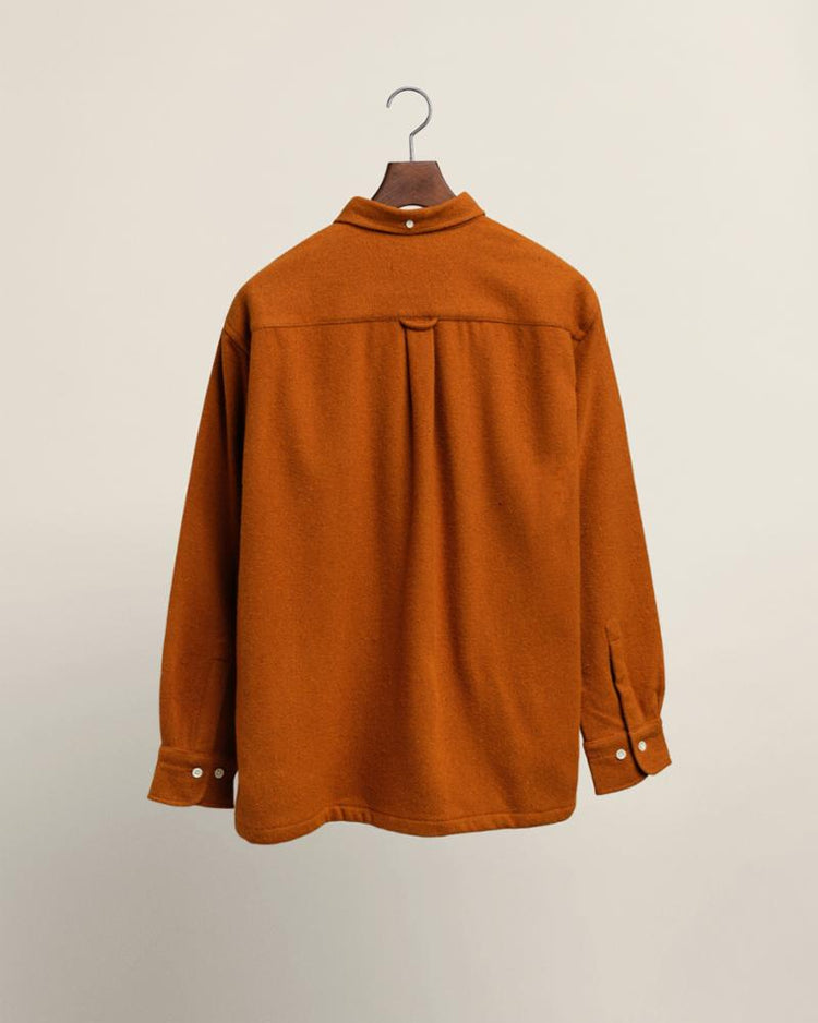 Gant Apparel Mens W. REL WOOL SHIRT 252/COGNAC