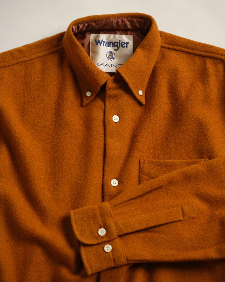 Gant Apparel Mens W. REL WOOL SHIRT 252/COGNAC