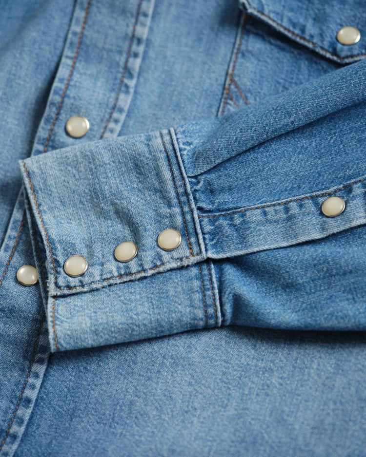 Gant Apparel Mens W.REL DENIM WESTERN SHIRT 973/MID BLUE VINTAGE