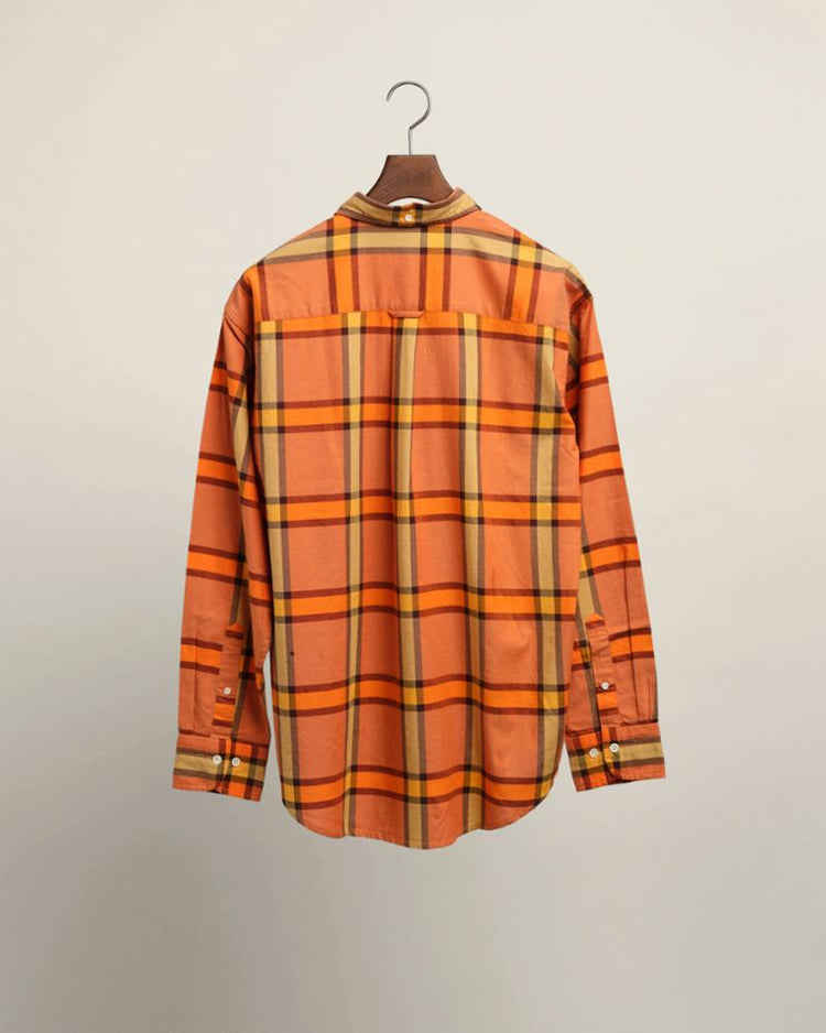 Gant Apparel Mens W. REL PLAID OXFORD SHIRT 806/RUSSET ORANGE