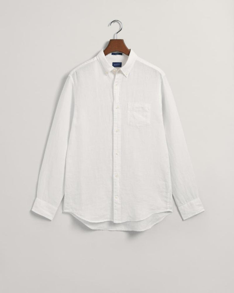 Gant Apparel Mens REGULAR LINEN SHIRT 110/WHITE