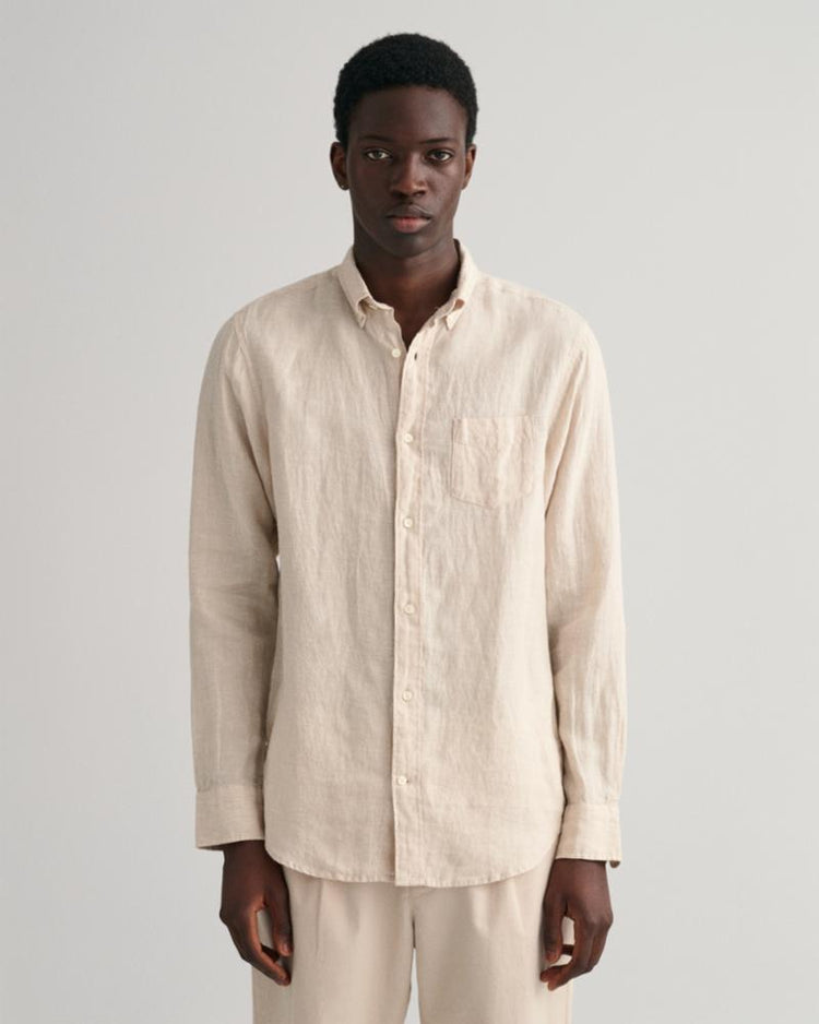 Gant Apparel Mens REGULAR LINEN SHIRT 277/DRY SAND