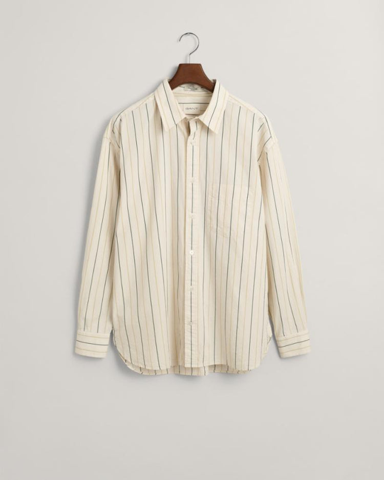Gant Apparel Mens OS COMPACT POPLIN STRIPE SHIRT 116/LINEN