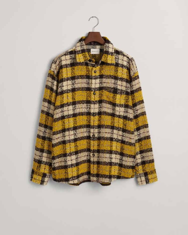 Gant Apparel Mens OS BOUCLE CHECK SHIRT 702/SUNFLOWER YELLOW