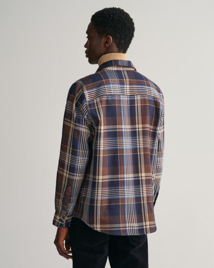 Gant Apparel Mens HEAVY TWILL CHECK OVERSHIRT 410/MARINE
