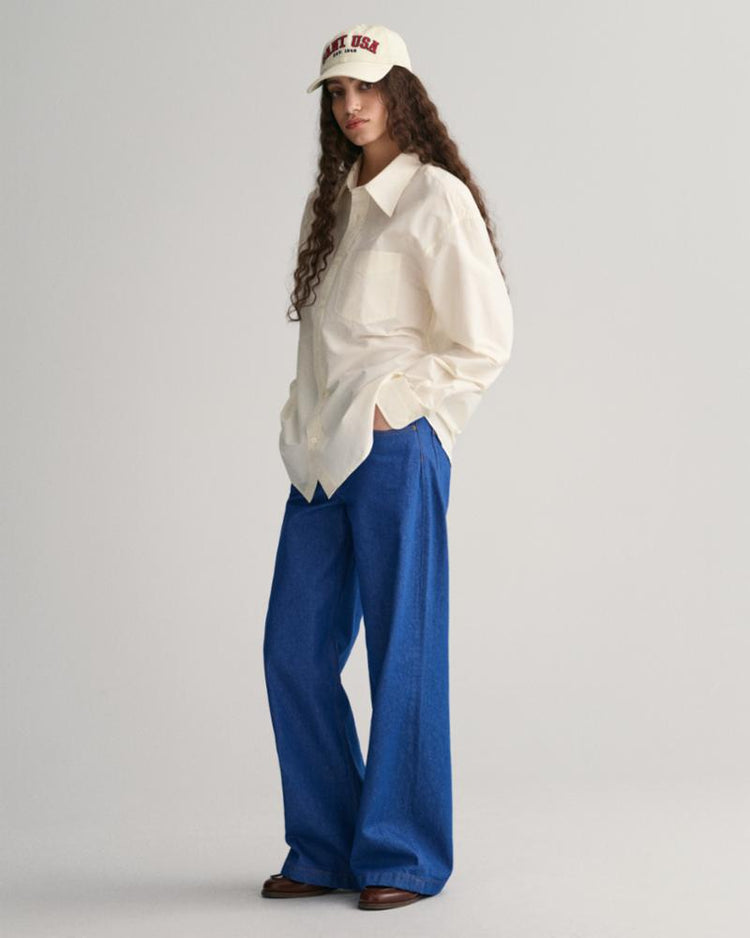 Gant Apparel Mens REL COTTON SILK SHIRT 130/CREAM