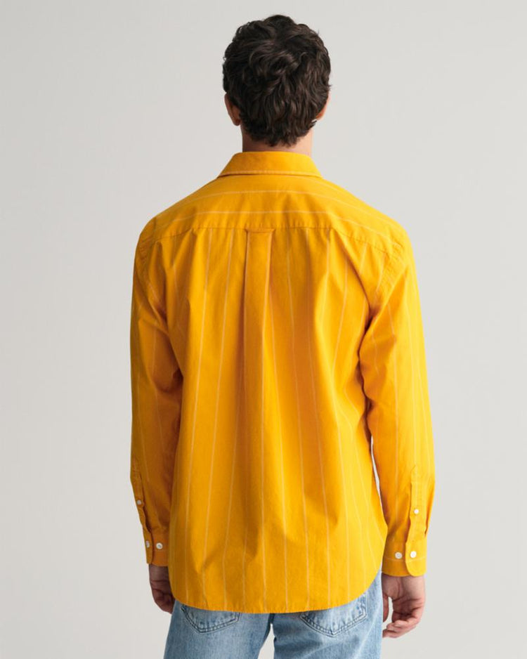 Gant Apparel Mens REL HERITAGE POPLIN STRIPE SHIRT 779/MEDAL YELLOW