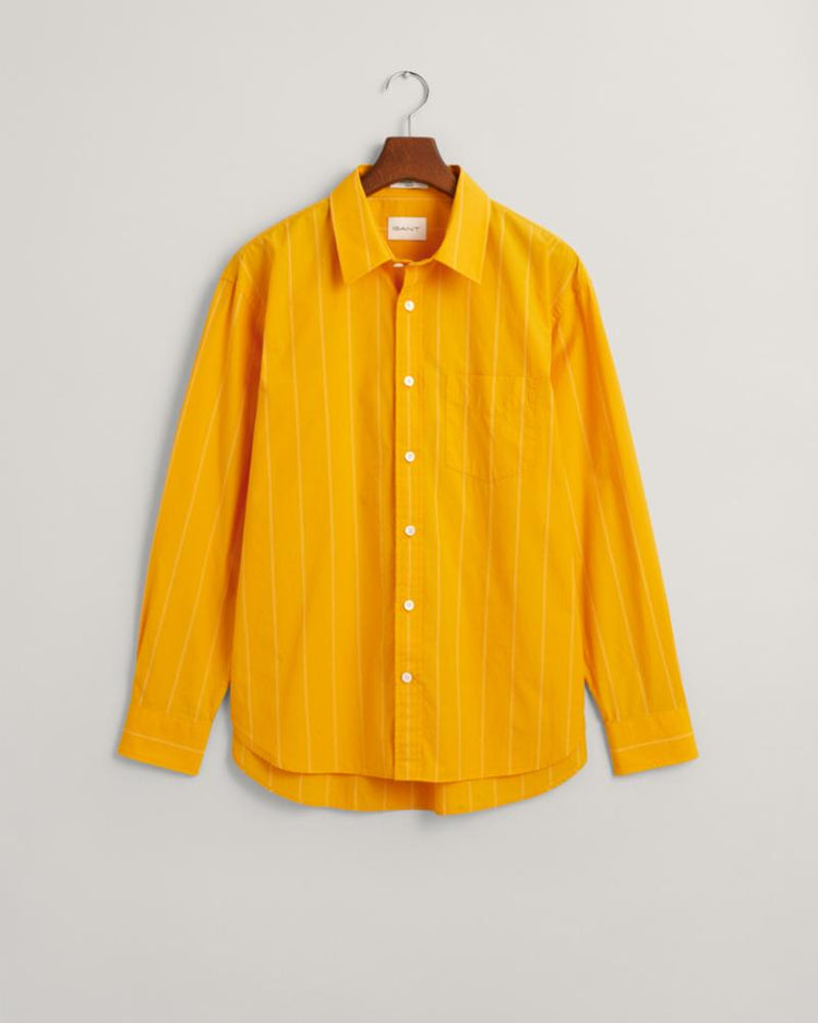 Gant Apparel Mens REL HERITAGE POPLIN STRIPE SHIRT 779/MEDAL YELLOW