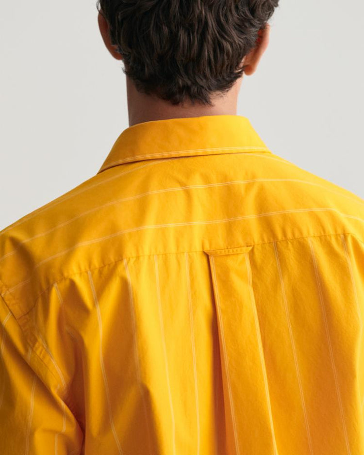 Gant Apparel Mens REL HERITAGE POPLIN STRIPE SHIRT 779/MEDAL YELLOW