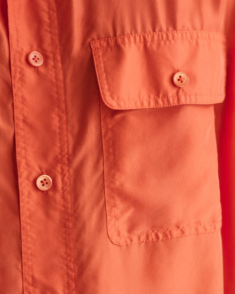 Gant Apparel Mens REL WASHED SILK SS SHIRT 828/BURNT ORANGE