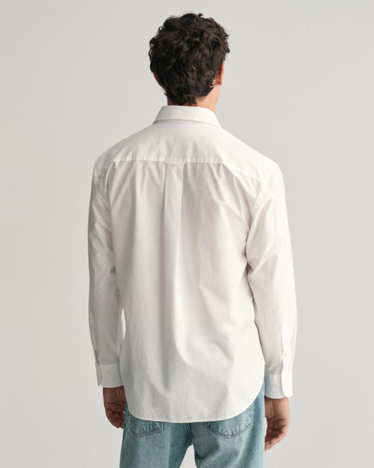 Gant Apparel Mens REL HERITAGE POPLIN SHIRT 110/WHITE