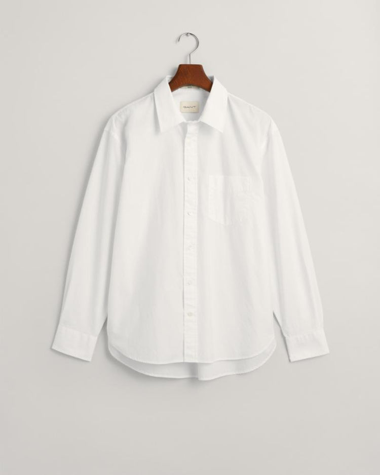 Gant Apparel Mens REL HERITAGE POPLIN SHIRT 110/WHITE