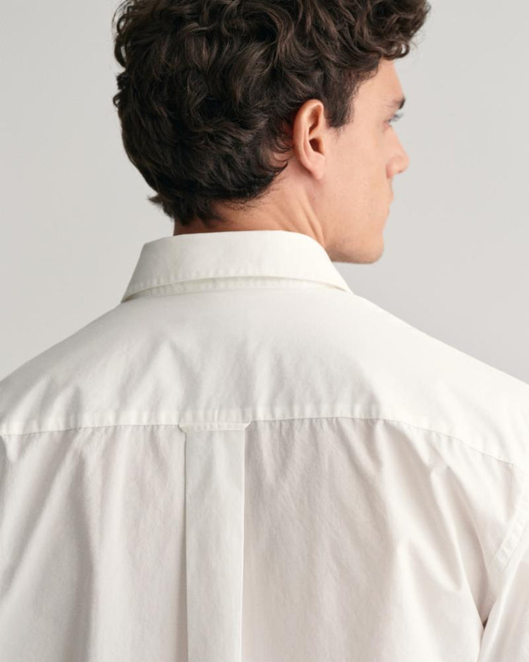 Gant Apparel Mens REL HERITAGE POPLIN SHIRT 110/WHITE