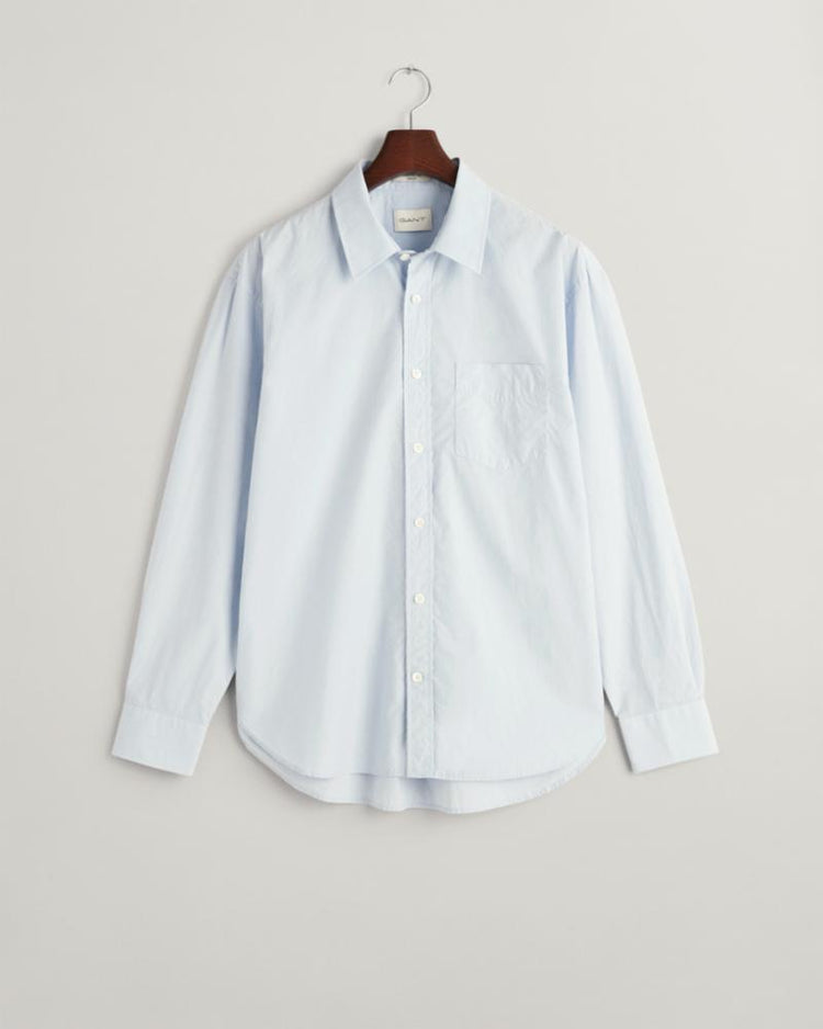 Gant Apparel Mens REL HERITAGE POPLIN SHIRT 455/LIGHT BLUE