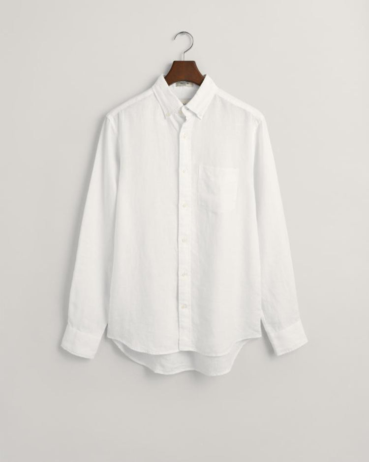 Gant Apparel Mens REG LINEN SHIRT 110/WHITE